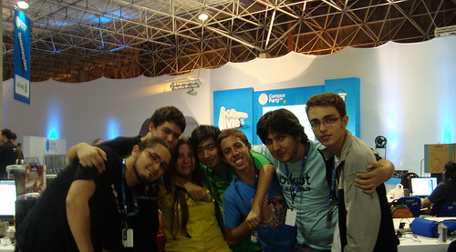 Pedro Menezes e amigos na Campus Party